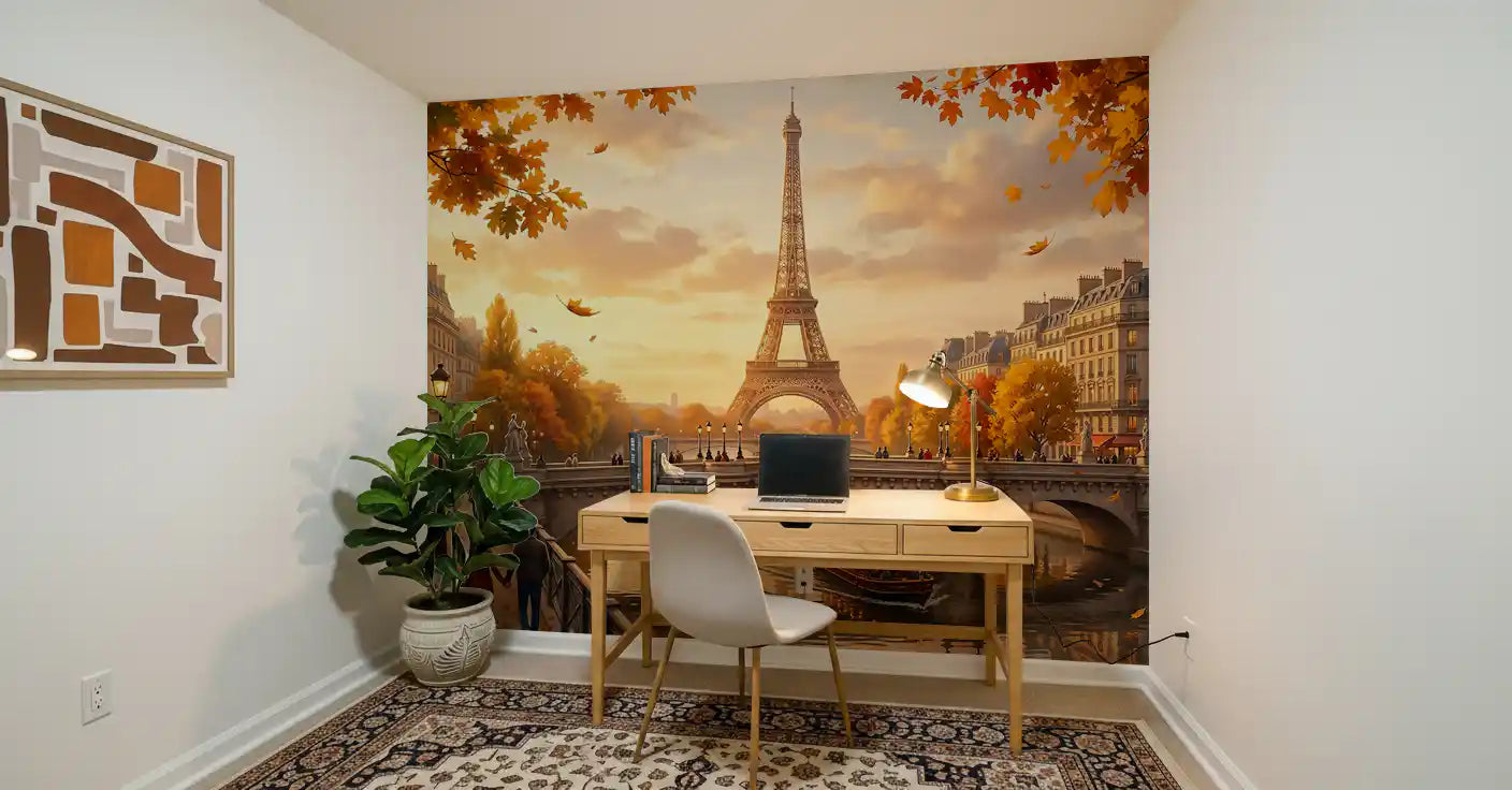 Parisian Autumn vibes Wall Mural