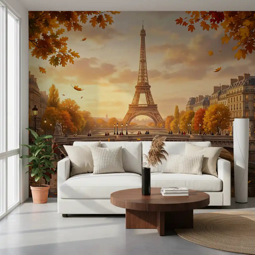 Parisian Autumn vibes Wall Mural