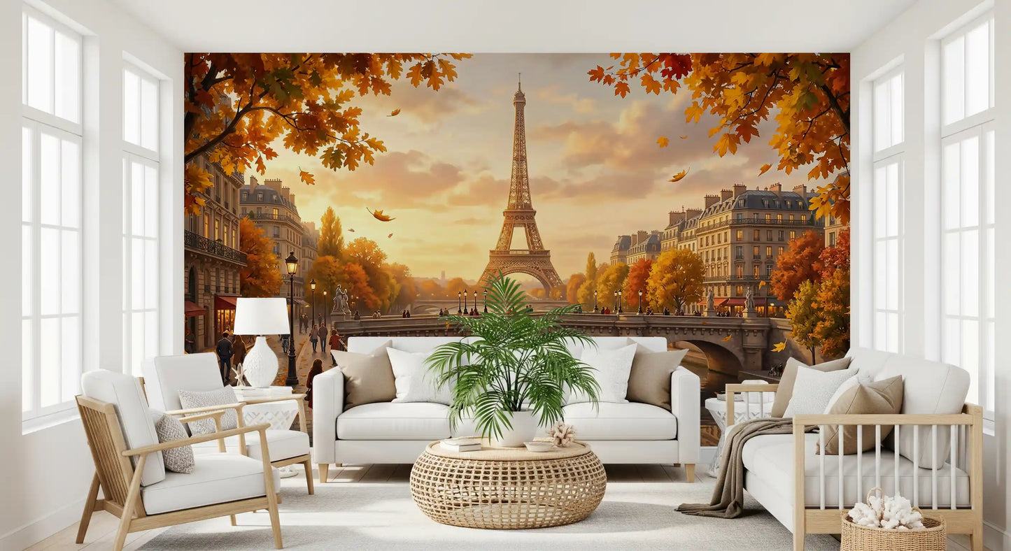 Parisian Autumn vibes Wall Mural