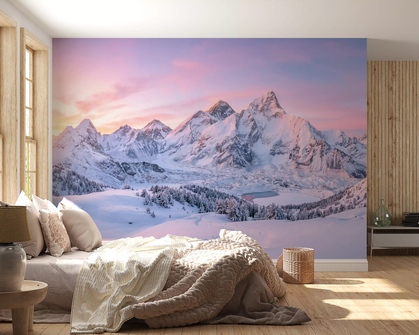 Alpenglow Peaks Panorama Wall Mural