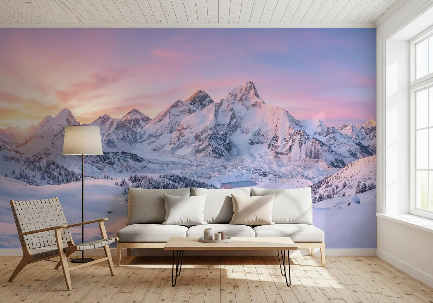 Alpenglow Peaks Panorama Wall Mural