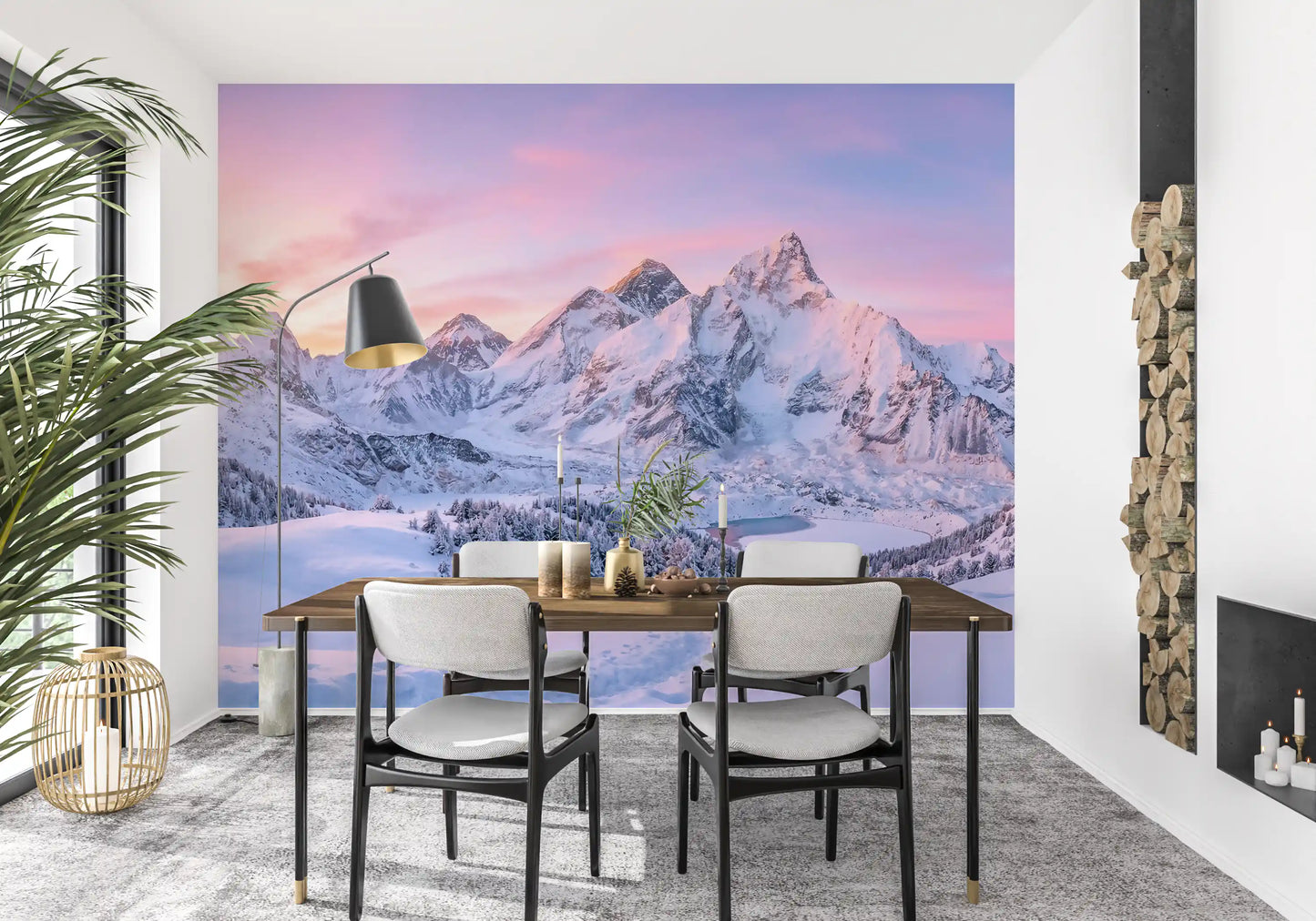 Alpenglow Peaks Panorama Wall Mural