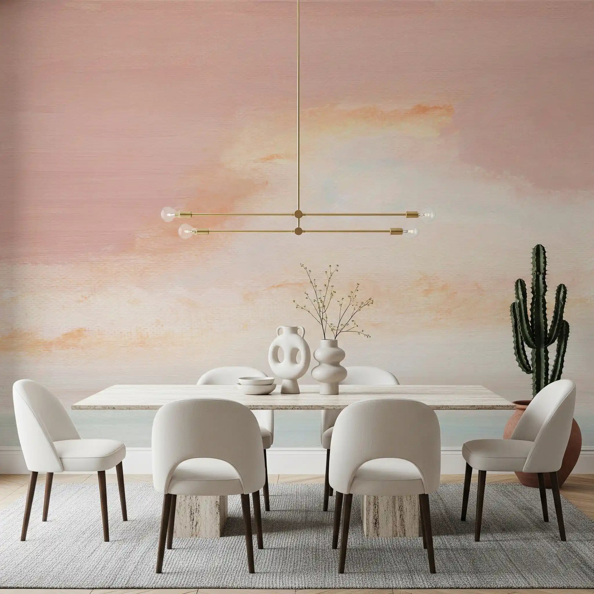 Pastel sky  surface for a gentle dining room accent