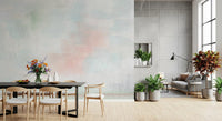 Premium sky wash mural for a light and airy dining room