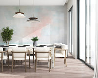 Dreamy sky texture wall mural in muted pastel color blend