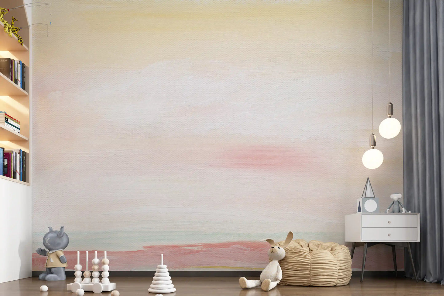 Soft Blush Landscape Wall Mural