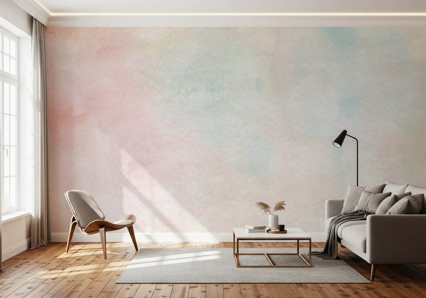 Ethereal Watercolor Wash Wall Mural