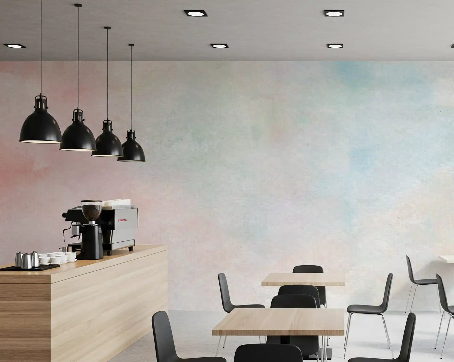 Ethereal Watercolor Wash Wall Mural
