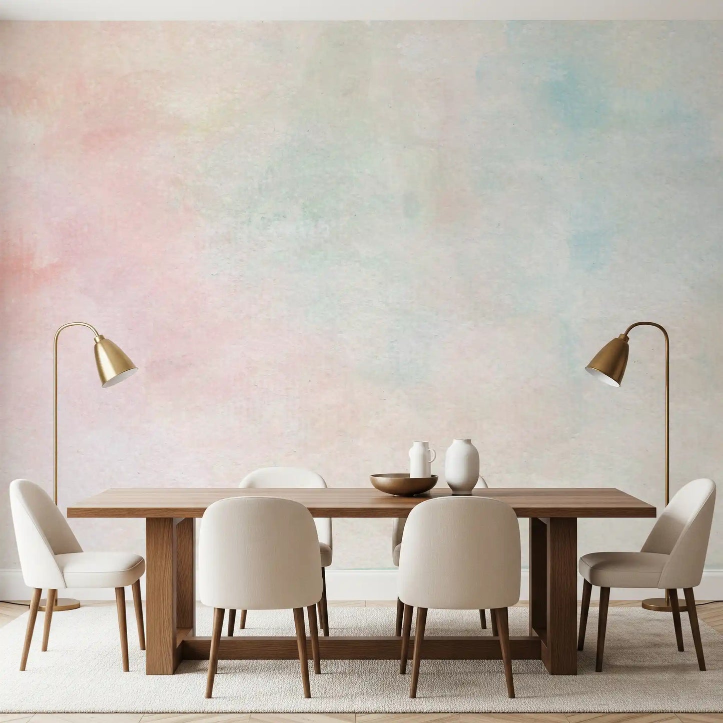 Ethereal Watercolor Wash Wall Mural