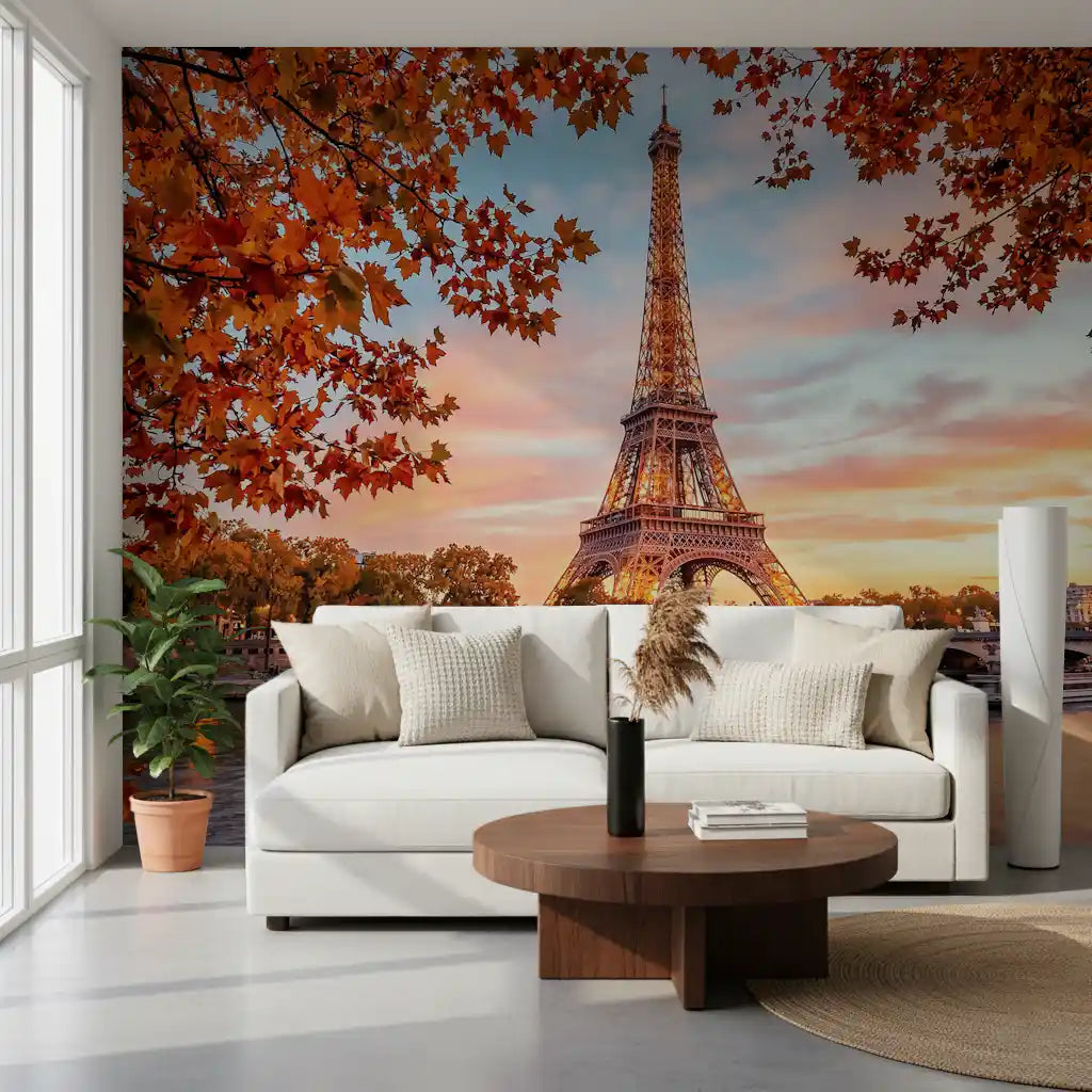 Eiffel Autumn Glow Wall Mural