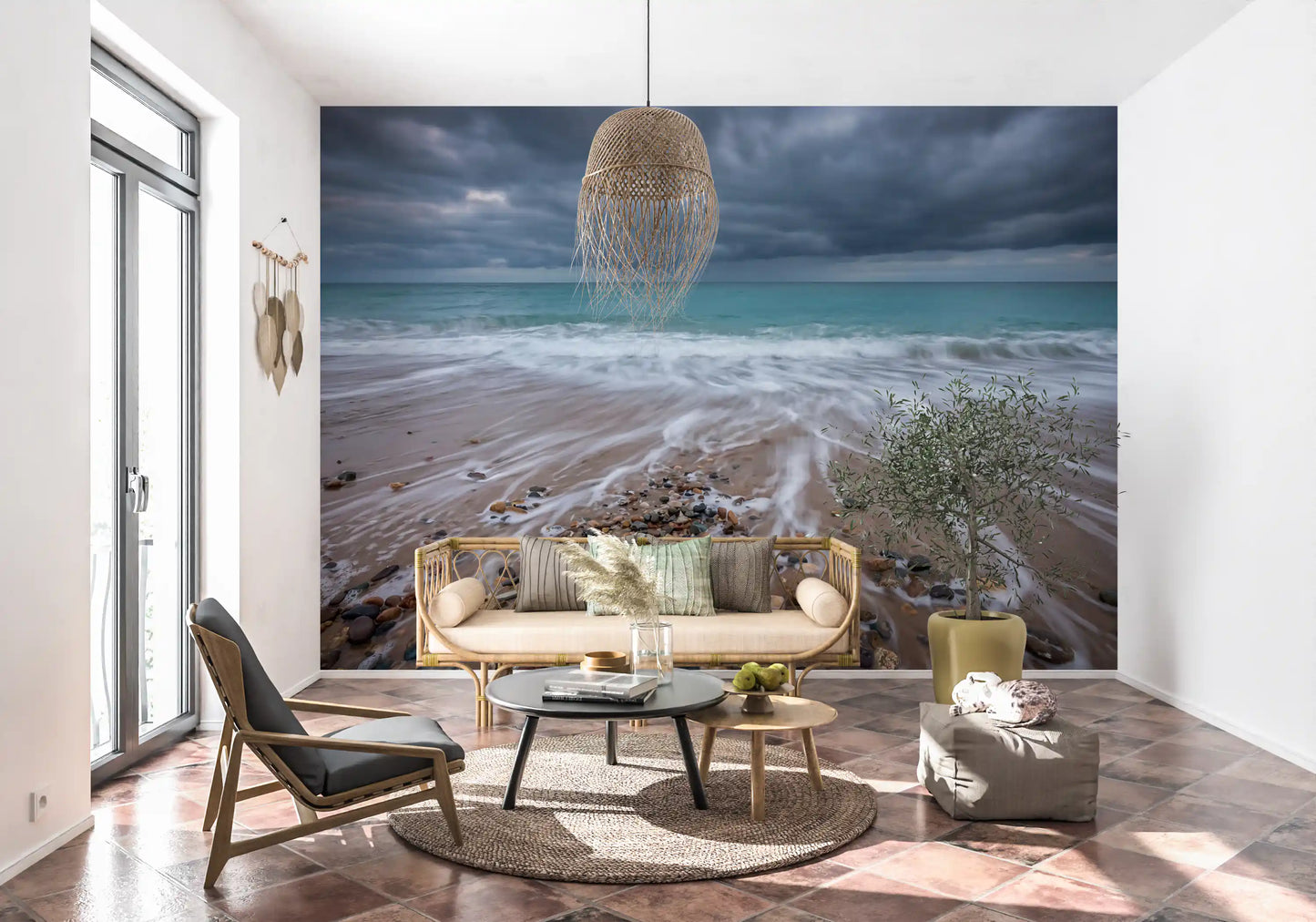 Coastal Horizon Flow Wall Mural