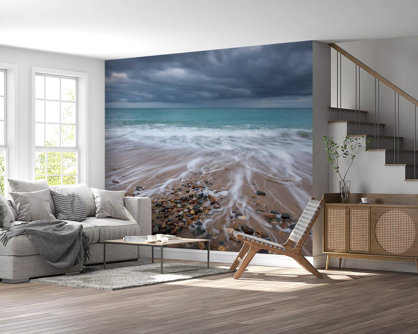 Coastal Horizon Flow Wall Mural