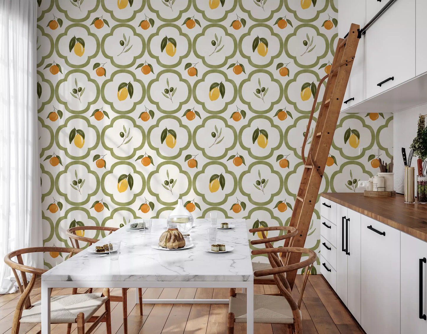 Mediterranean Harvest Decor Wallpaper⁠