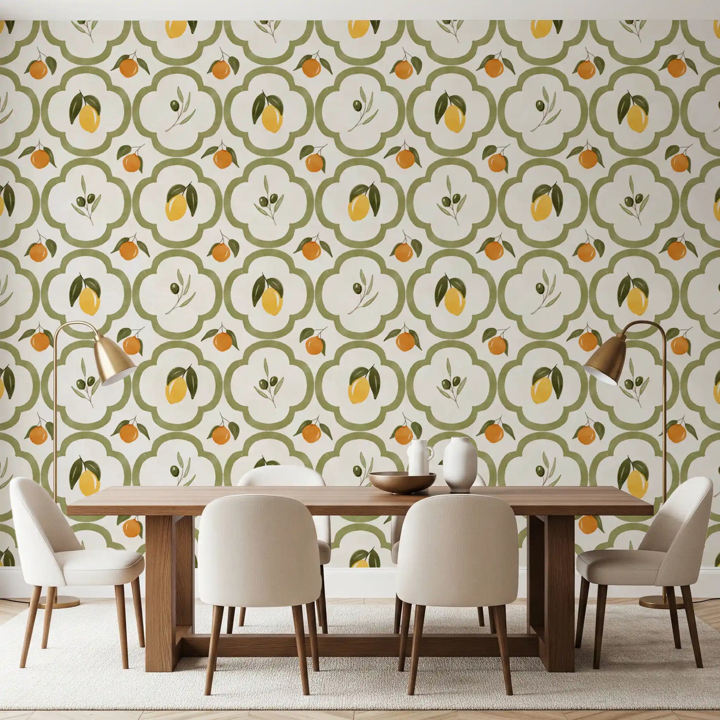 Mediterranean Harvest Decor Wallpaper⁠