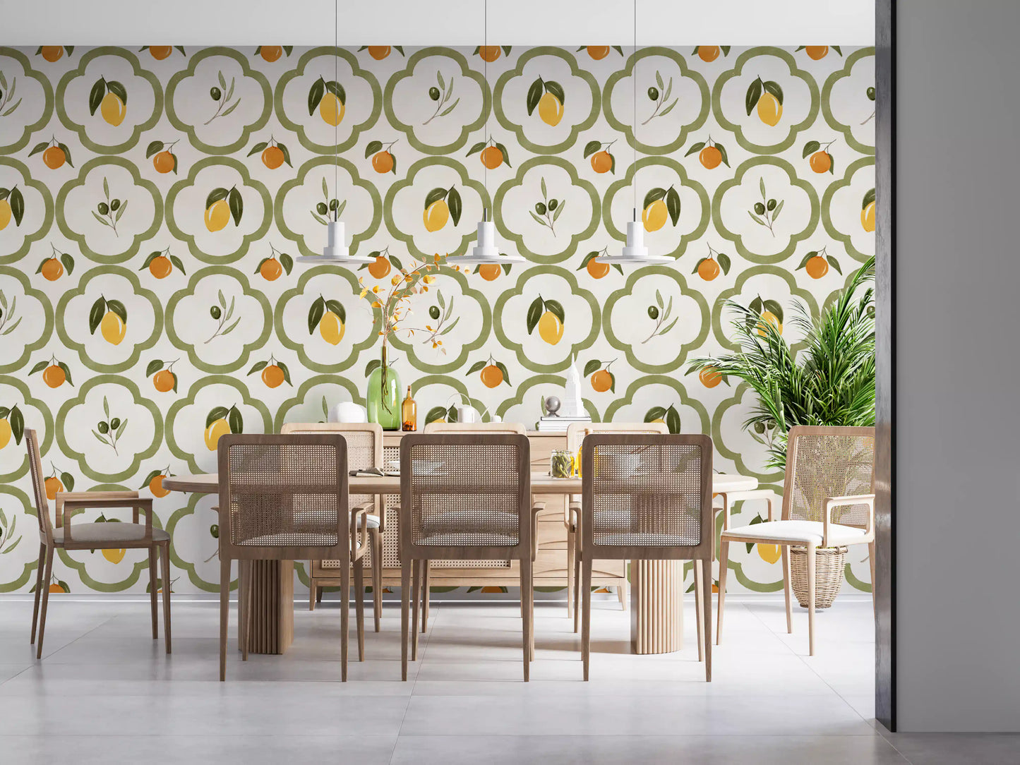 Mediterranean Harvest Decor Wallpaper⁠