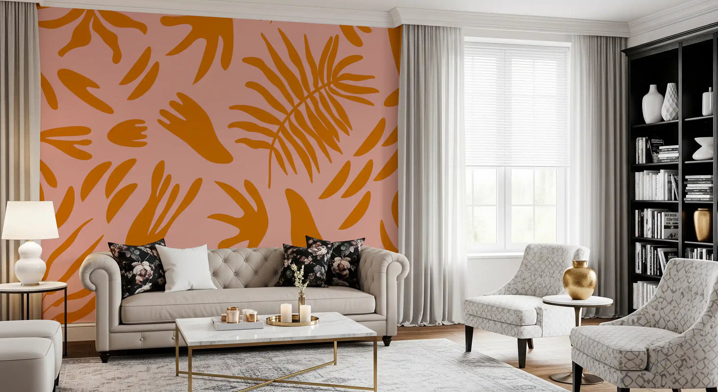 Terra & Blush Flora Wall Mural