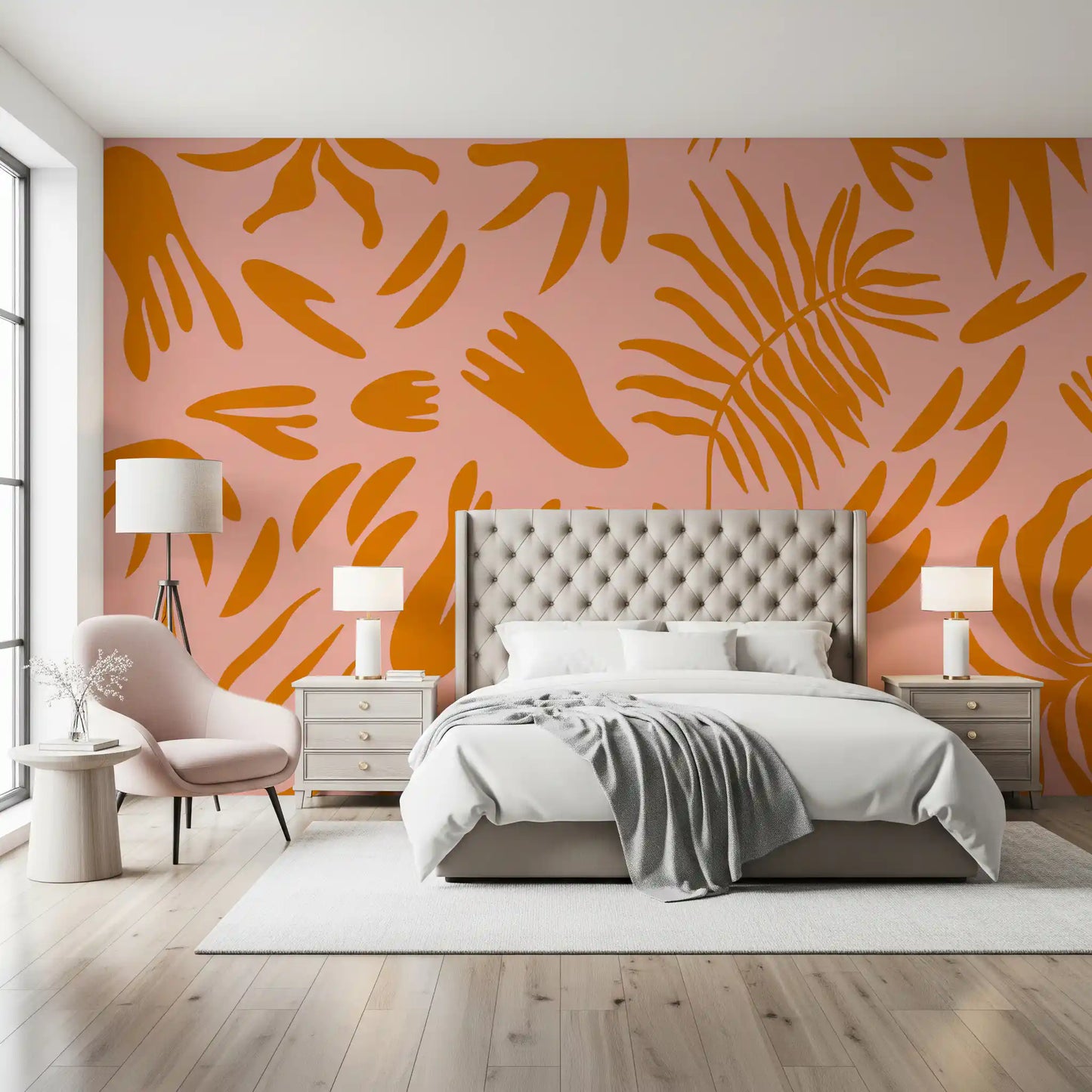Terra & Blush Flora Wall Mural