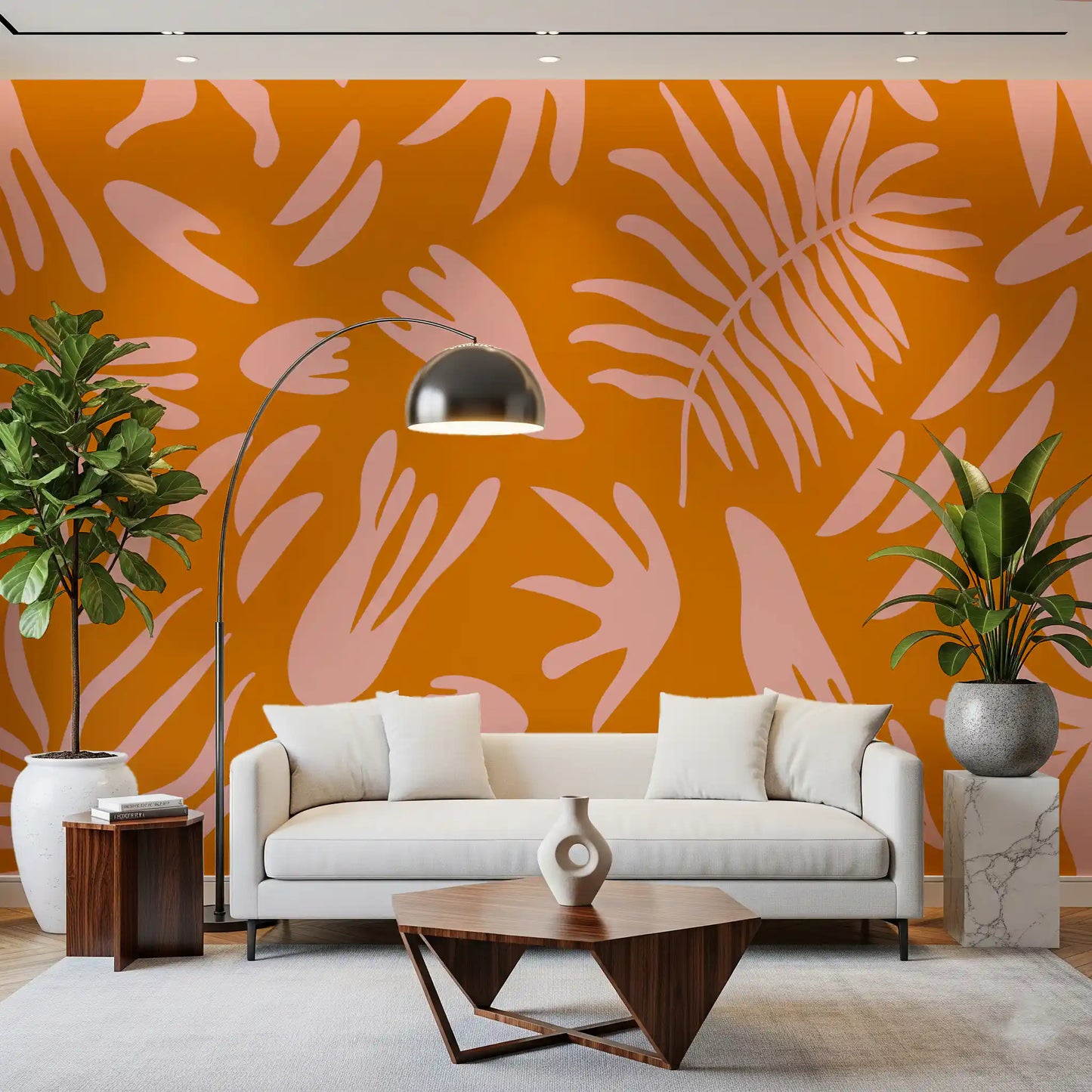 Retro Tropic Bloom Wall Mural