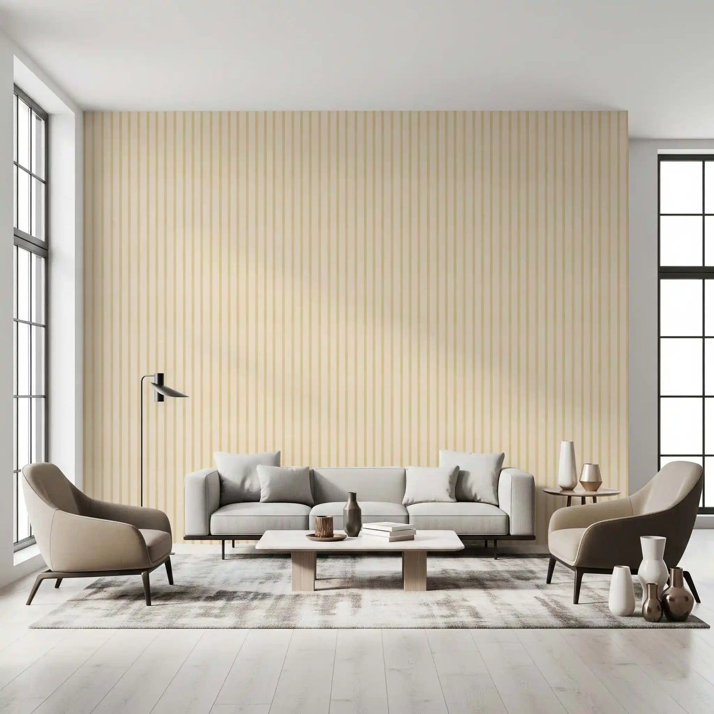 Soft Candy Stripes On Canvas Wallpaper⁠