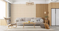 Minimal stripe pattern wallpaper with vintage canvas-inspired surface