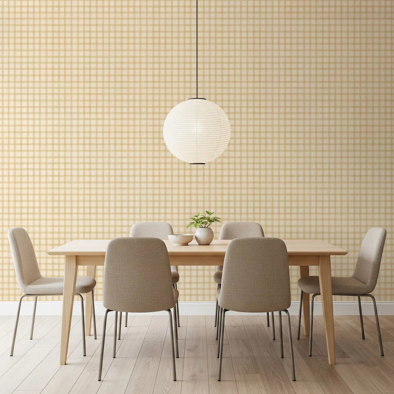 Soft Gingham On Canvas Wallpaper⁠