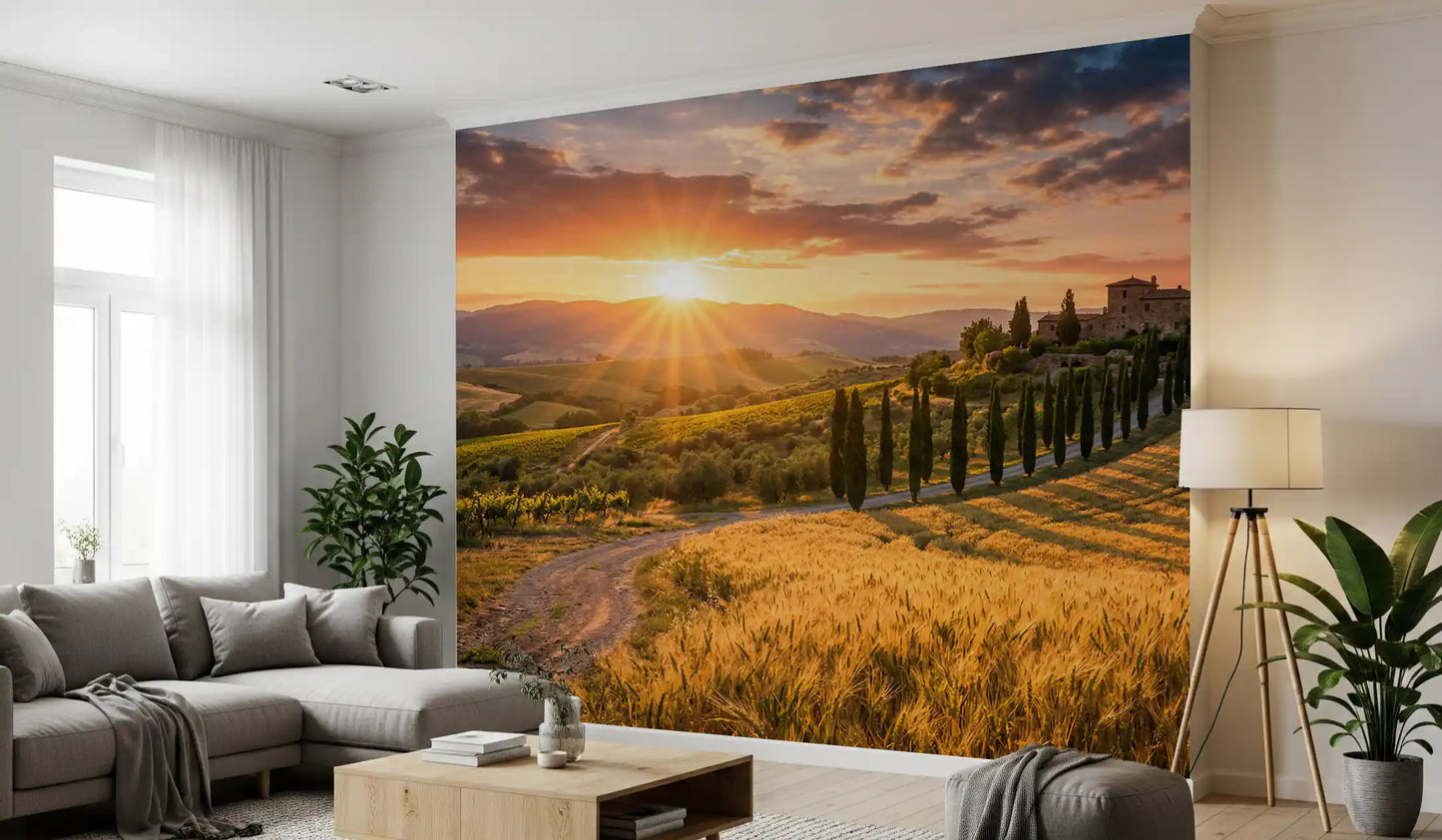 Tuscan Golden Hour Wall Mural