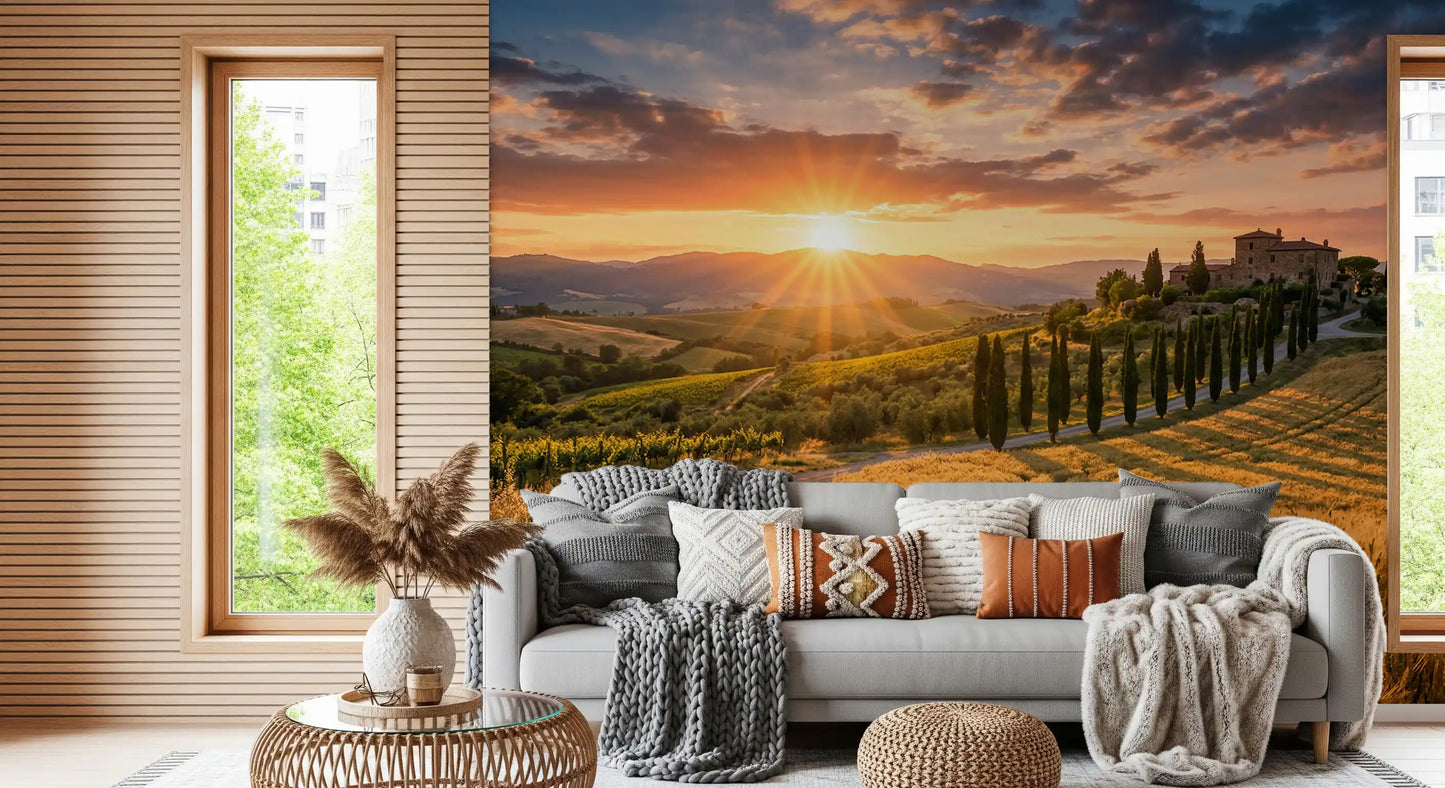 Tuscan Golden Hour Wall Mural