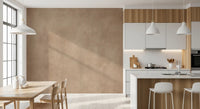 Subtle textured blush wall mural with matte look in dining area