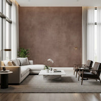 Minimal brown wall mural, Dirty Paper Mulberry textured wall mural look