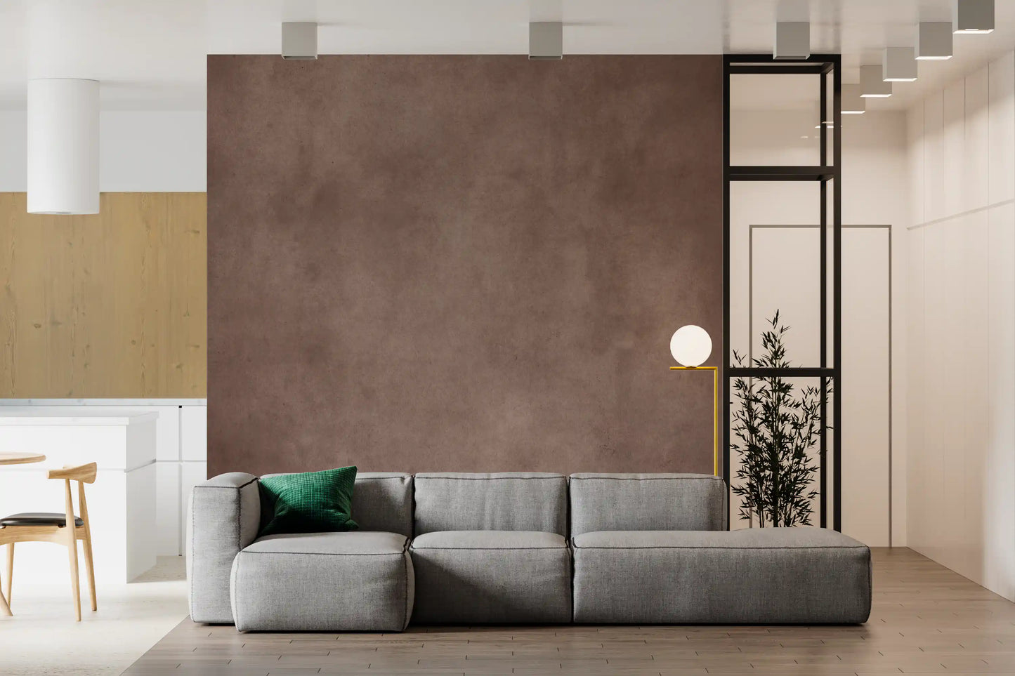 Neutral mulberry wall mural with faded brown texture wall mural detail