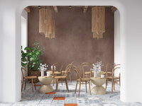 Soft aged mulberry wall mural with smooth brown texture wall mural surface