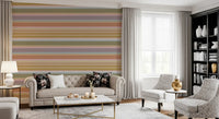 Retro pattern wallpaper with repeating stripe and block elements