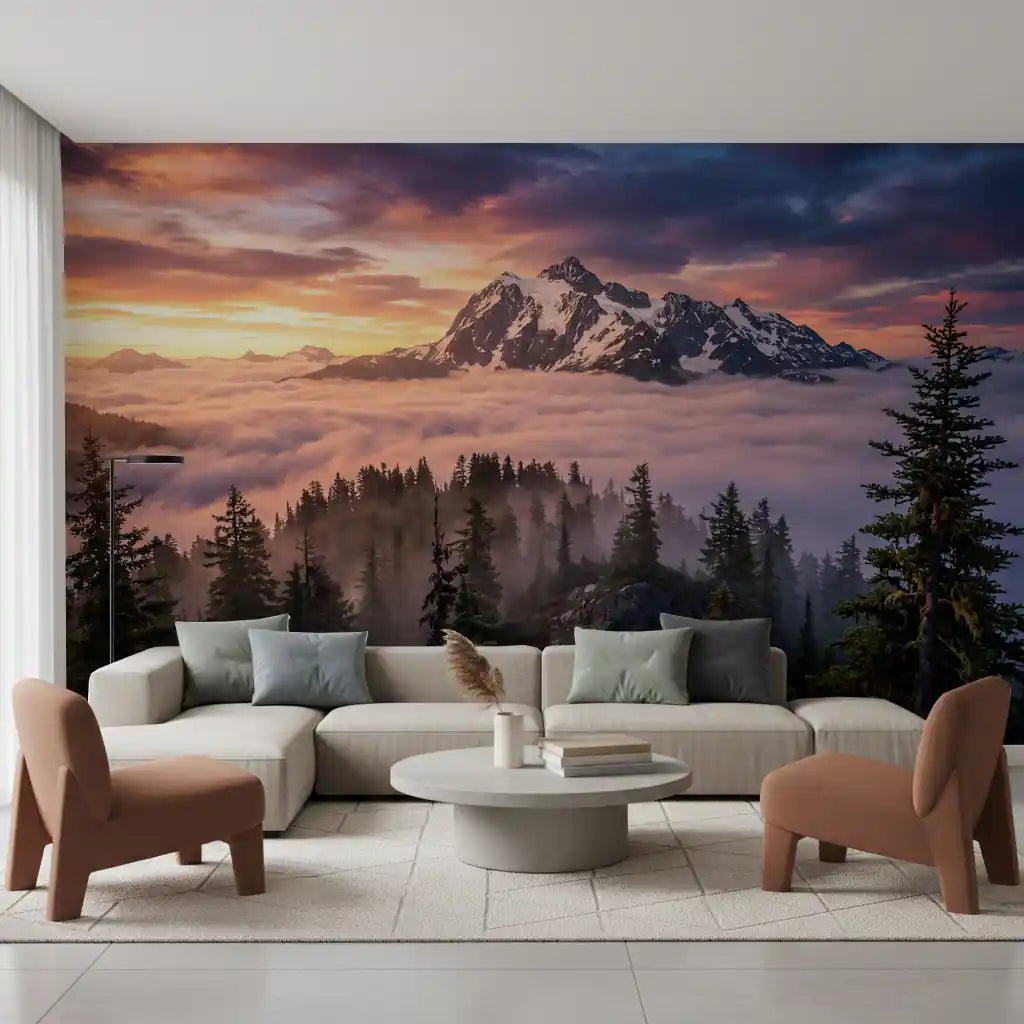 Sunset Peak Serenity Wall Mural