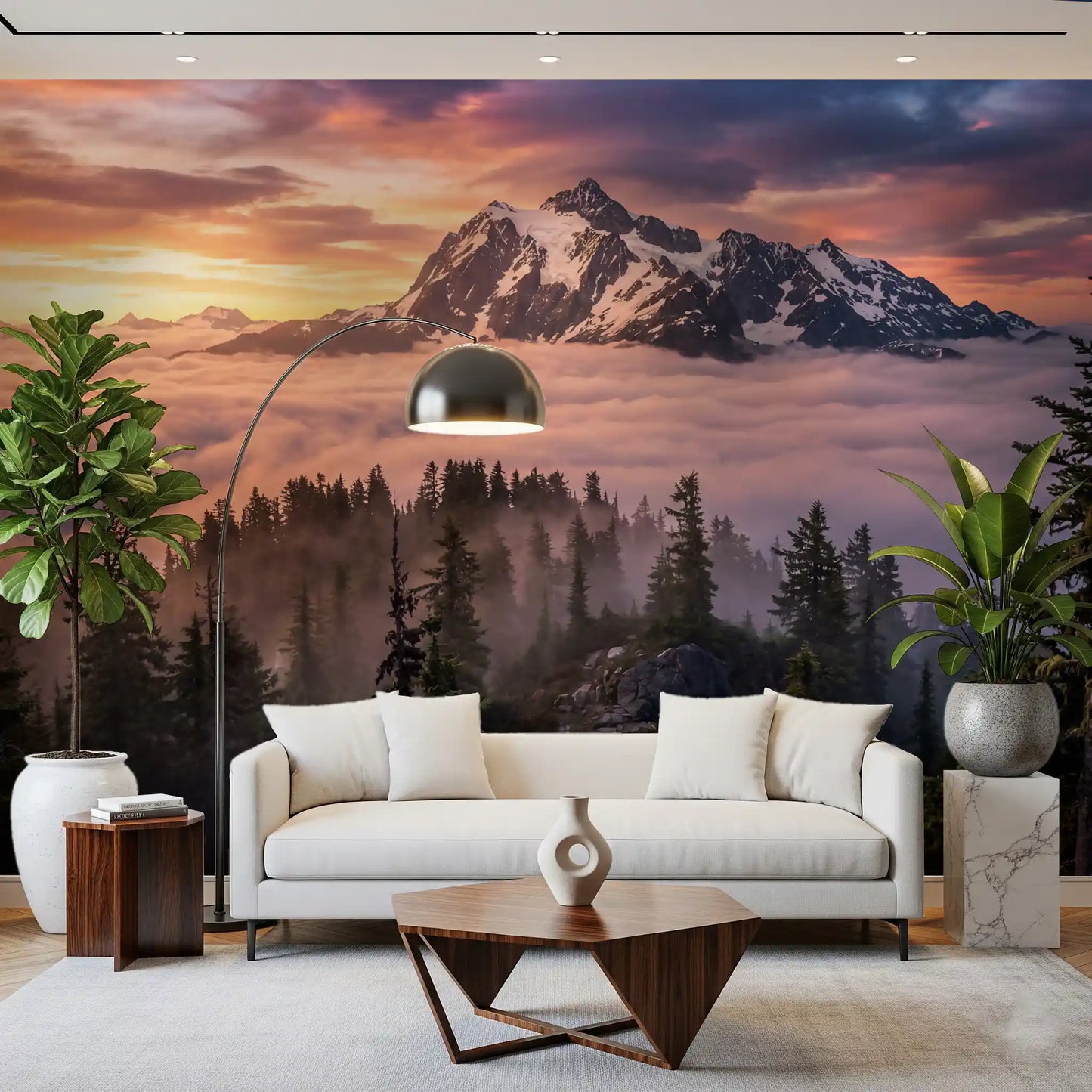Sunset Peak Serenity Wall Mural