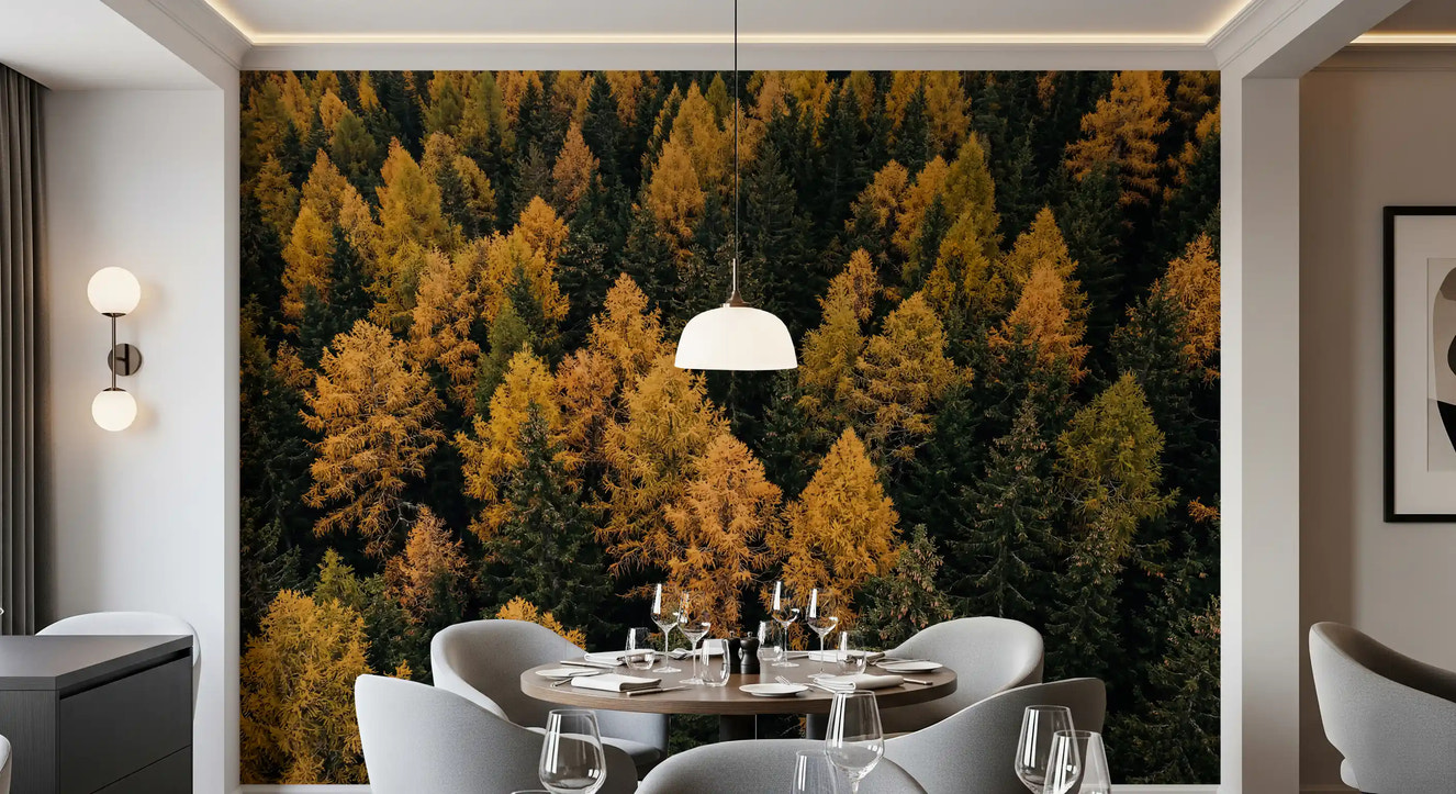Autumnal Woods Symphony Wall Mural