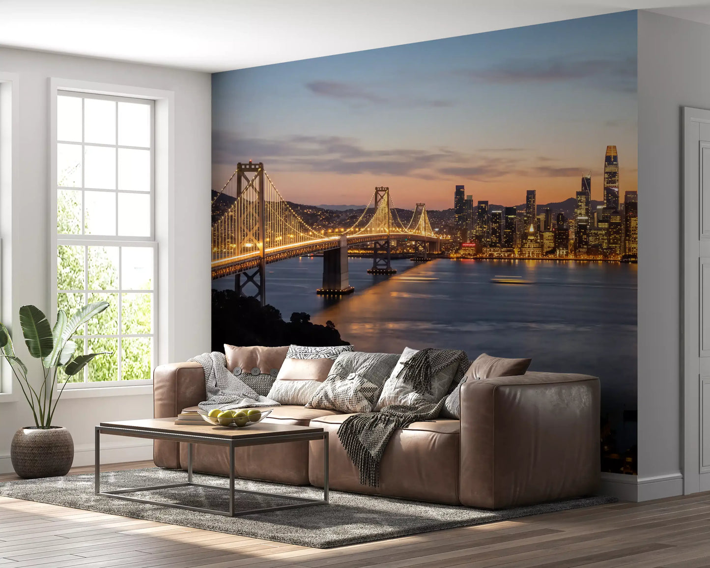 Bay Bridge Evening Majesty Wall Mural