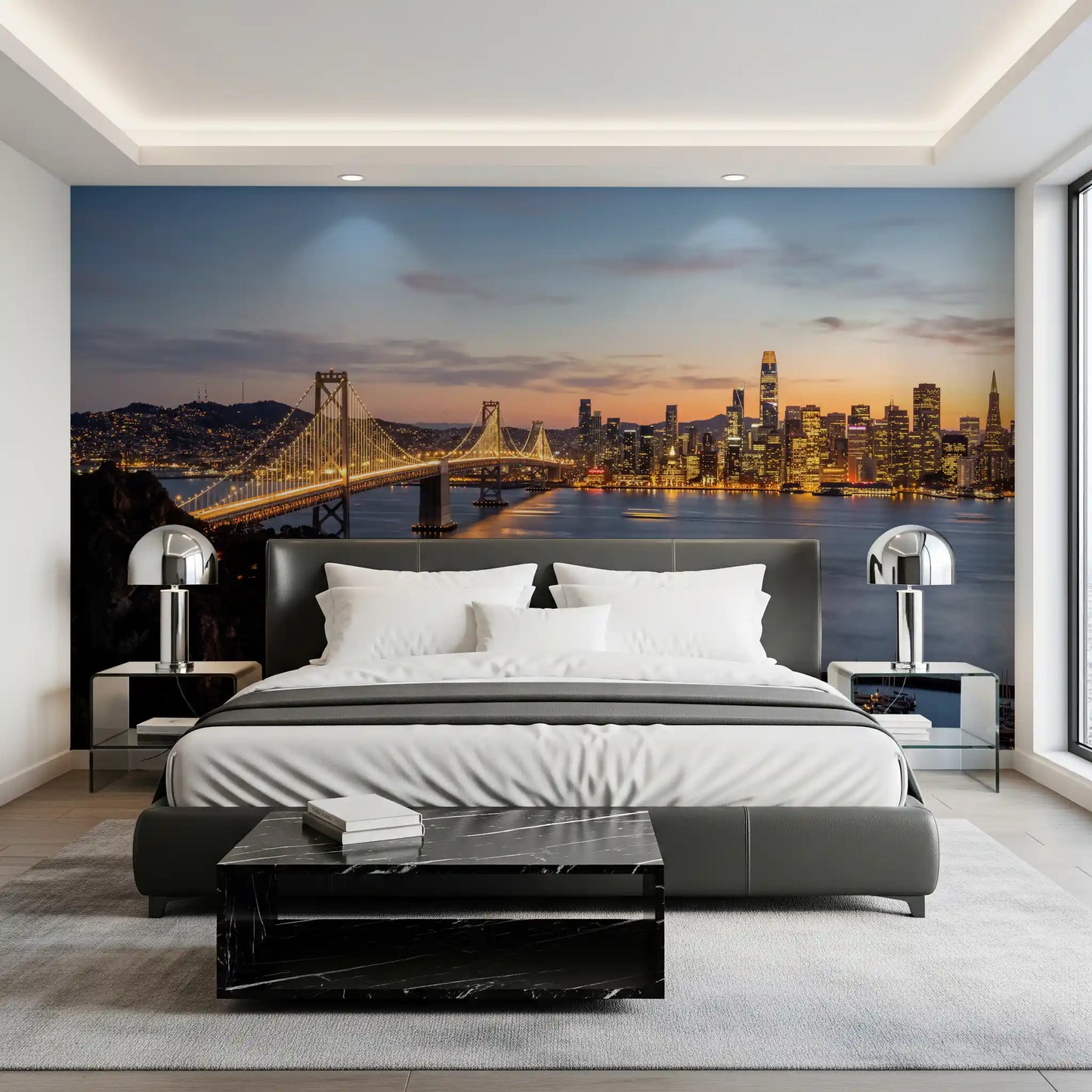 Bay Bridge Evening Majesty Wall Mural