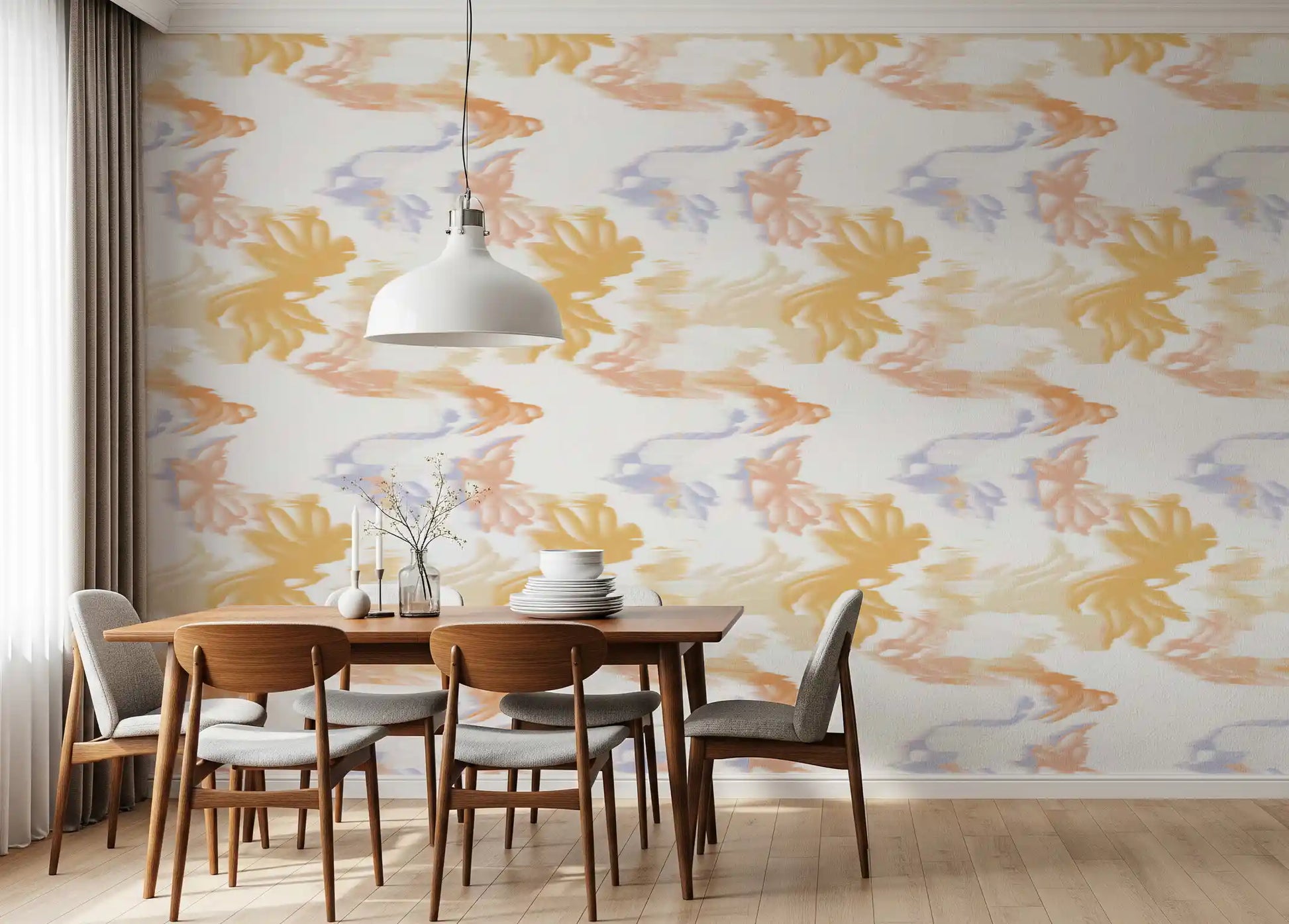 Modern pastel wallpaper featuring Lavado de Pastel Fluido fluid effect