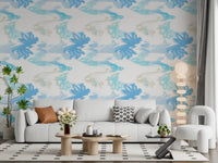 Fluid Serenity wallpaper with blended blue tones and smooth gradient effect
