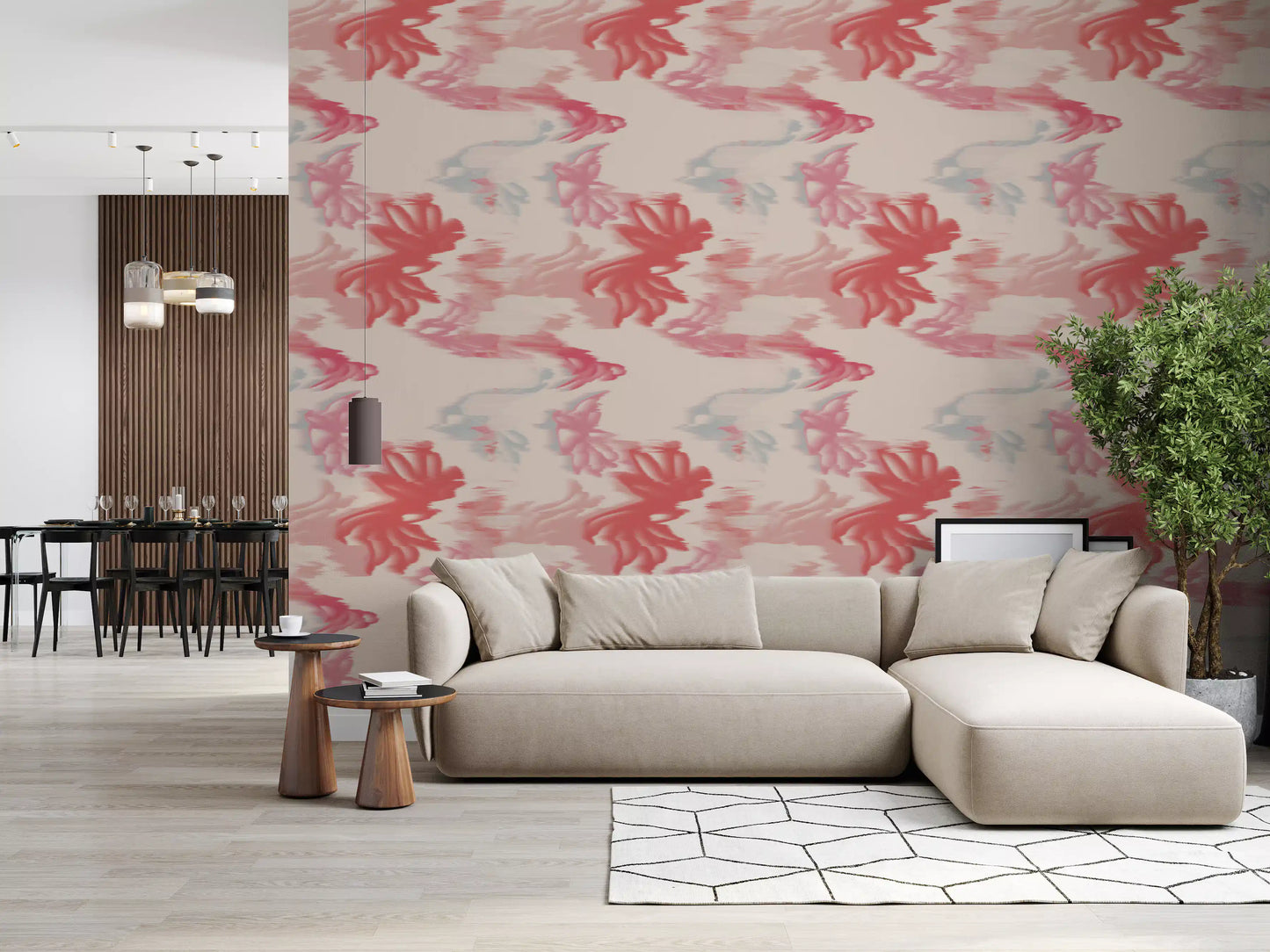 Soft Blush Flow wallpaper with pastel pink tones and smooth texture