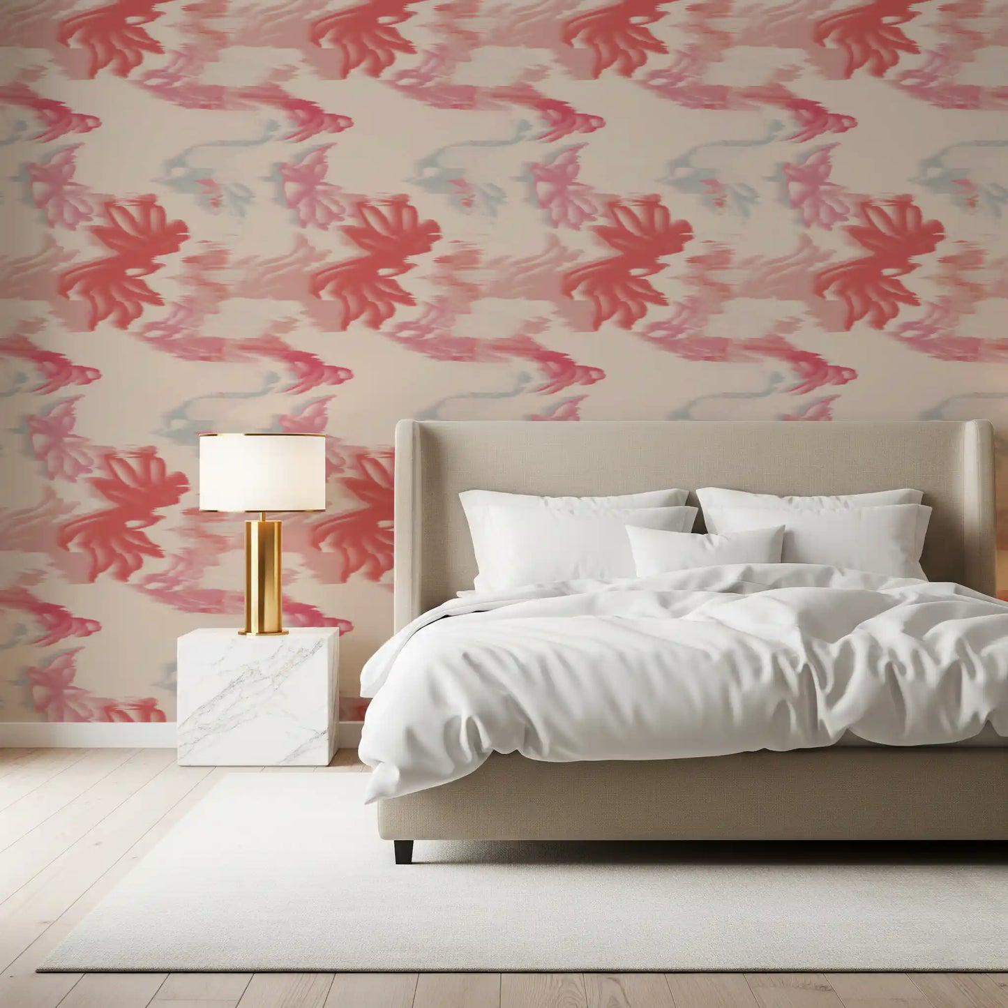 Modern blush wallpaper featuring Soft Blush Flow airy gradient effect