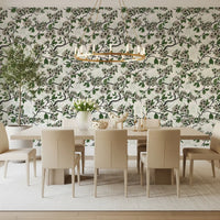 Nature-inspired wallpaper with Cherry Blossom on White floral detailing