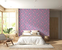 Creative room setup using Ophelia Boho Blossoms floral pattern wallpaper
