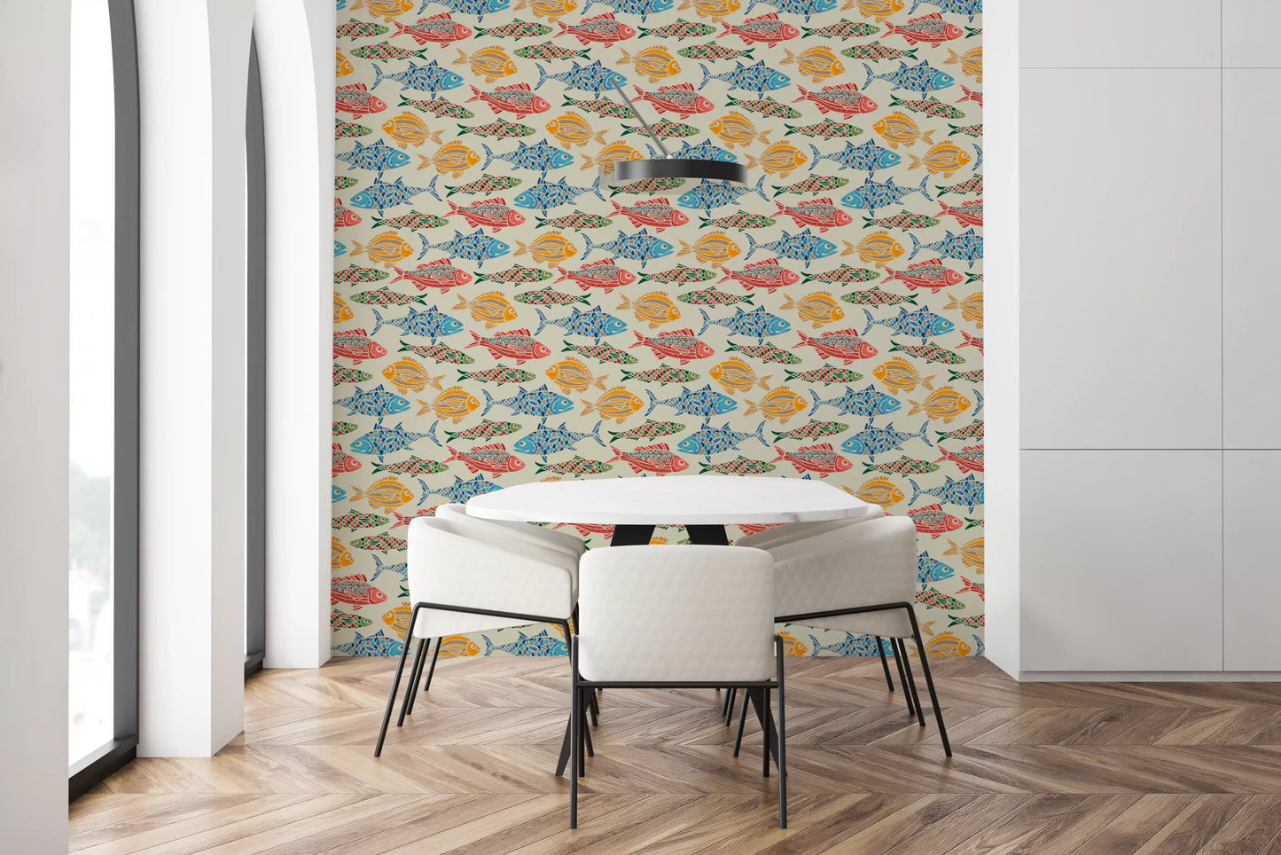 Mediterranean Sea Fish Bright Multicolored Red Blue Green Yellow Wallpaper⁠
