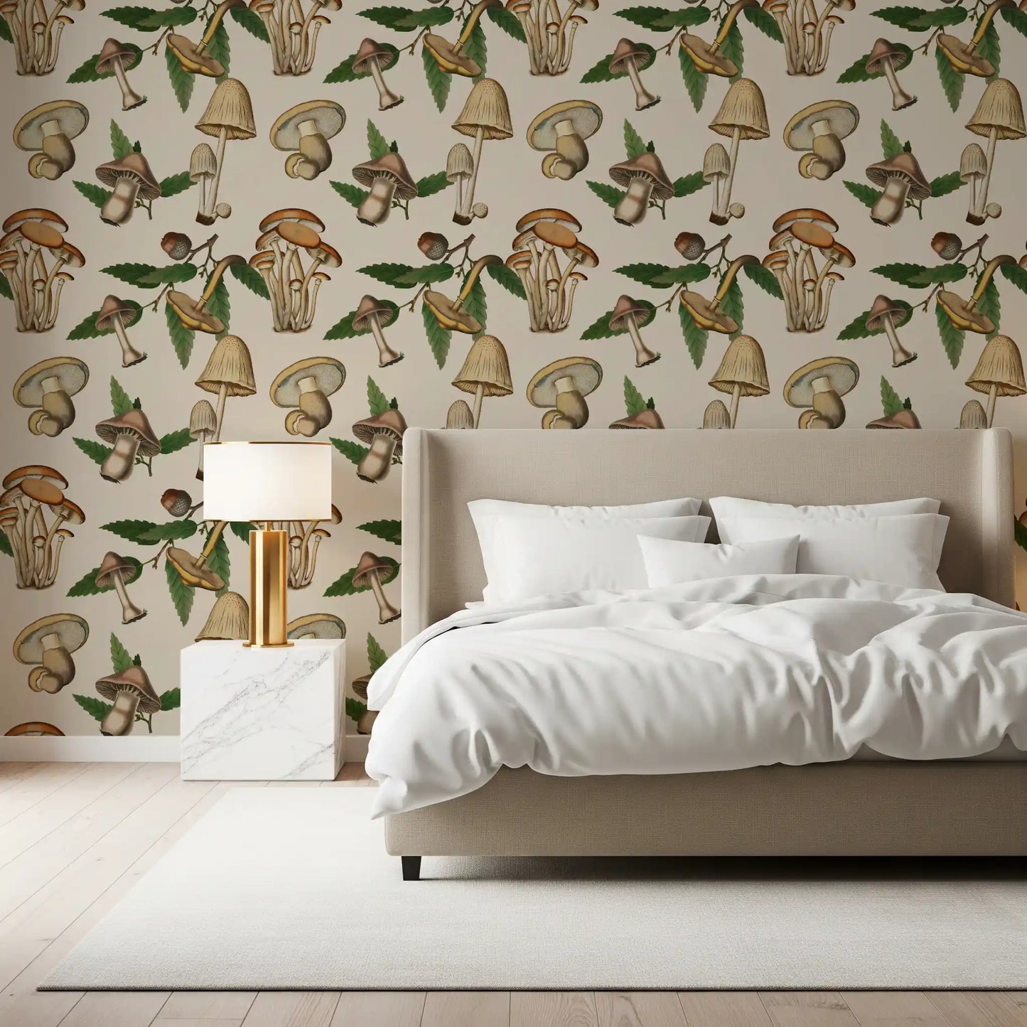 Hongos y bellotas de bosque antiguos Wallpaper⁠