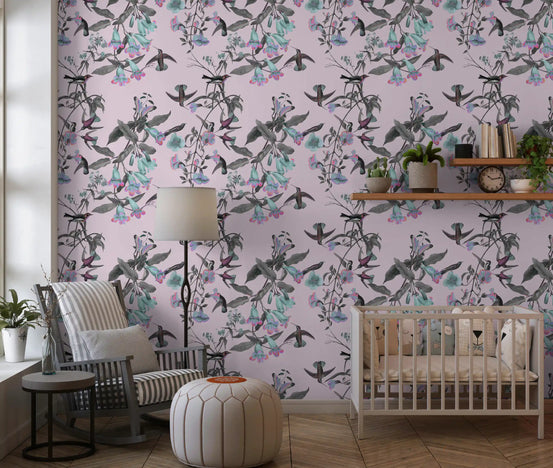 Aviario de colores pastel encantados Wallpaper⁠