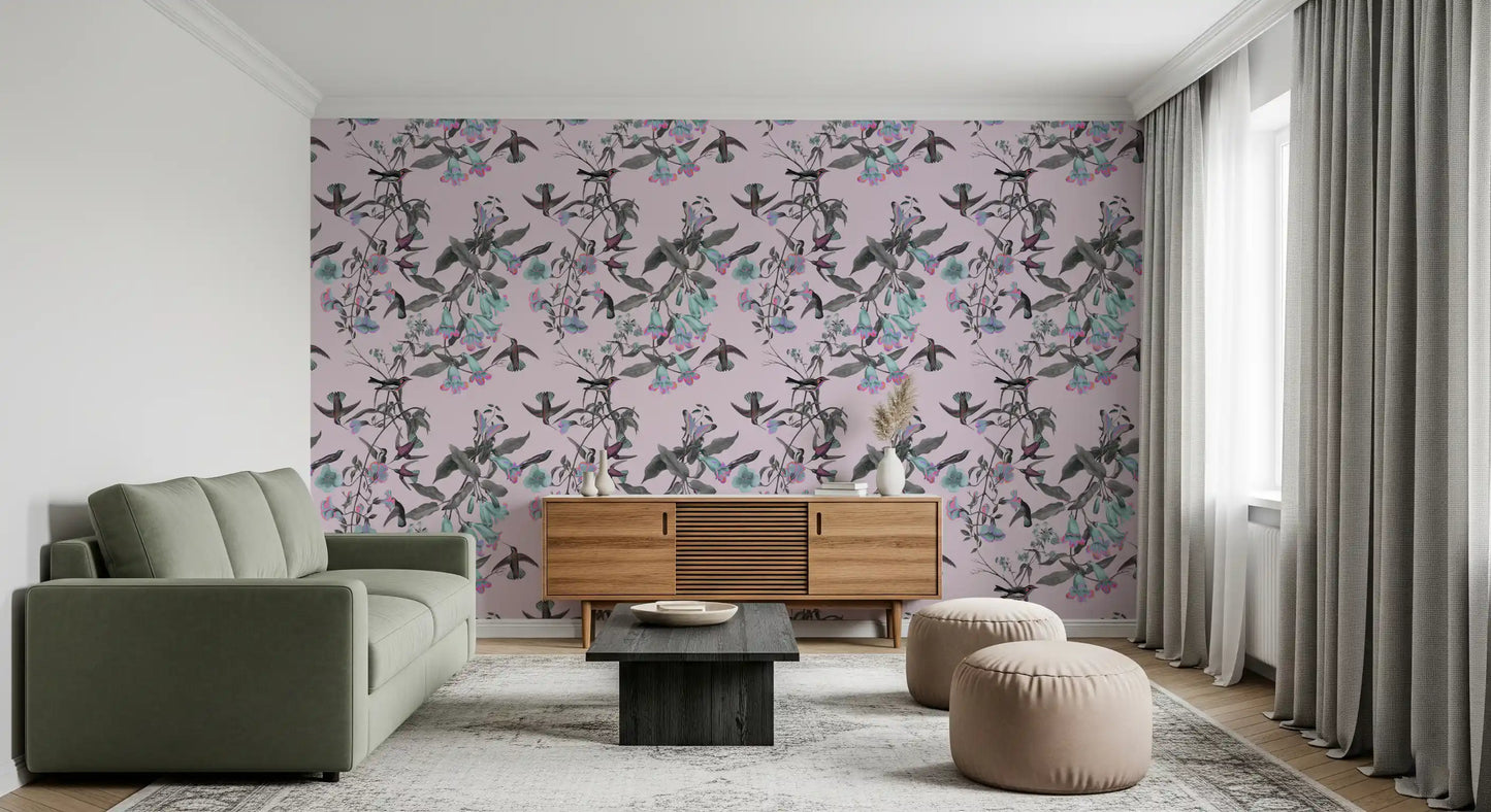 Aviario de colores pastel encantados Wallpaper⁠
