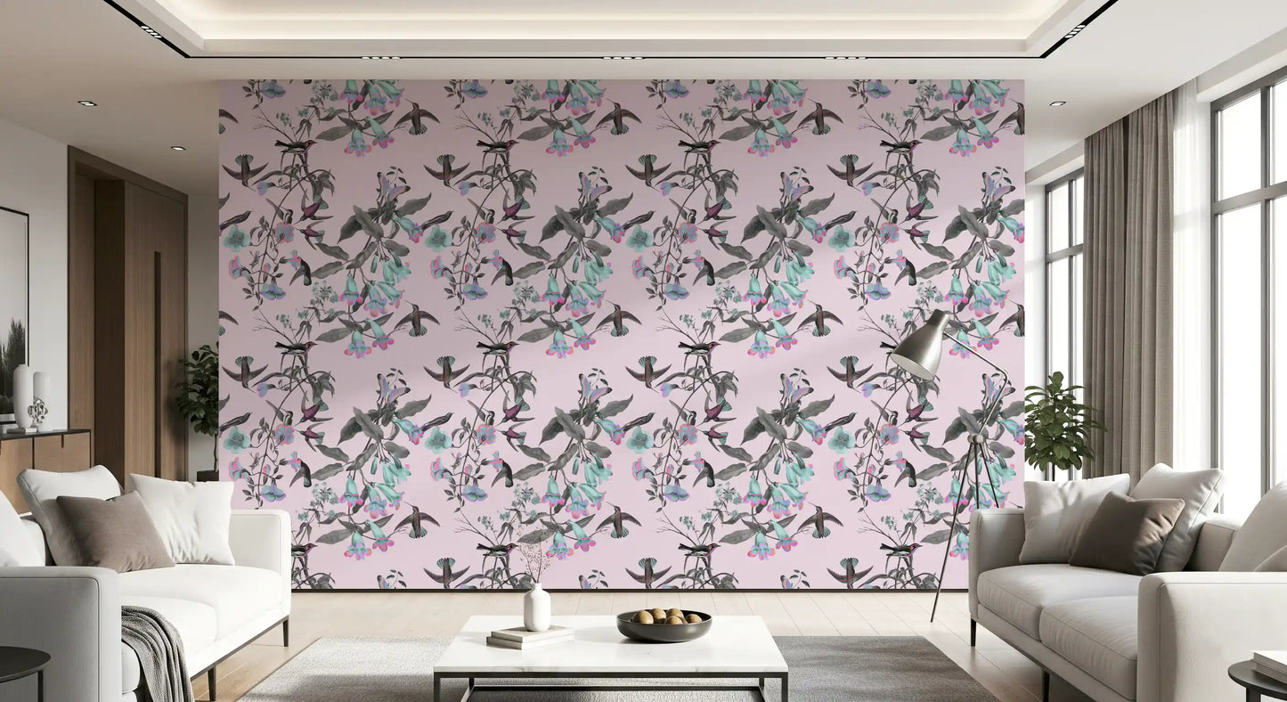 Aviario de colores pastel encantados Wallpaper⁠
