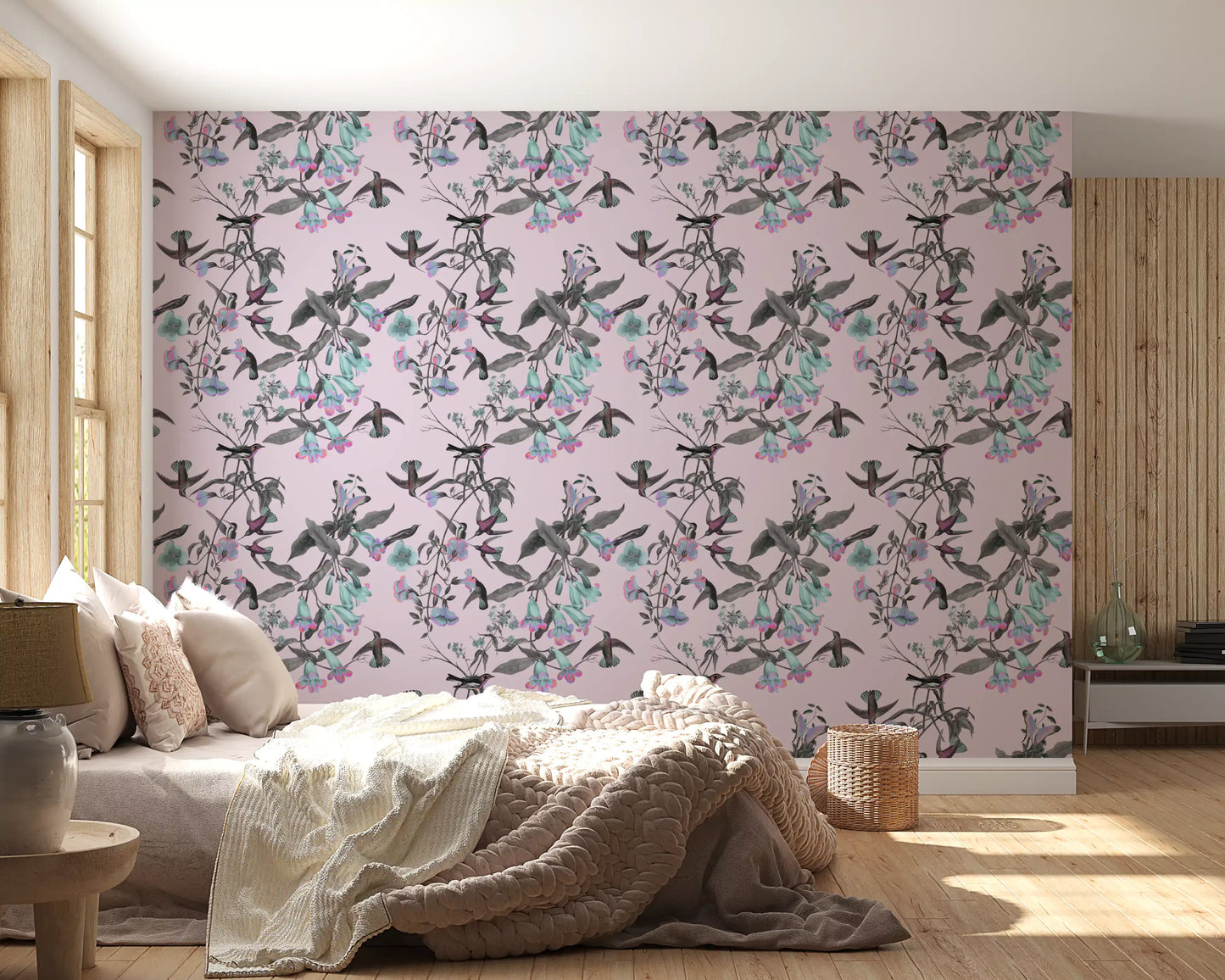 Aviario de colores pastel encantados Wallpaper⁠