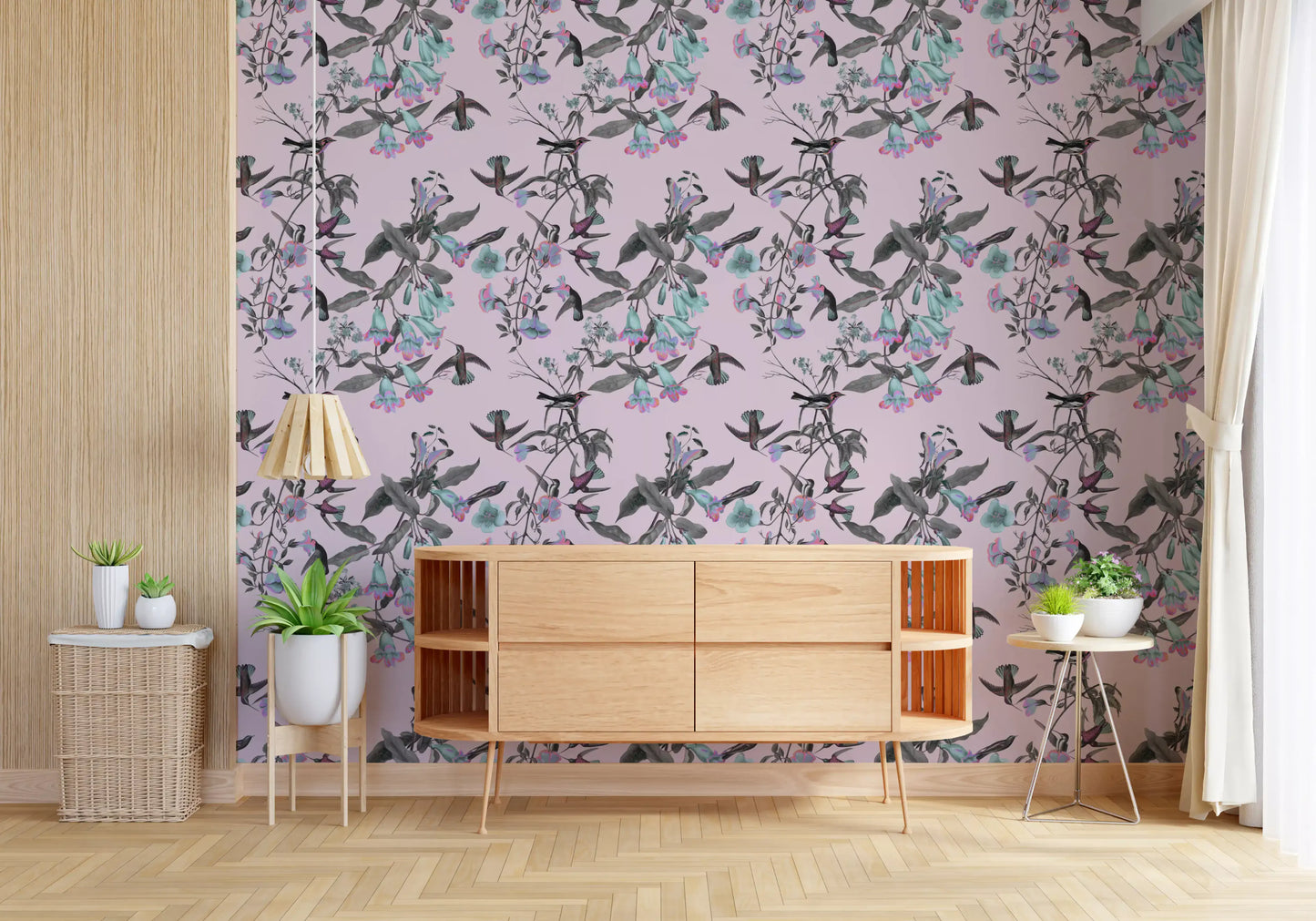Aviario de colores pastel encantados Wallpaper⁠